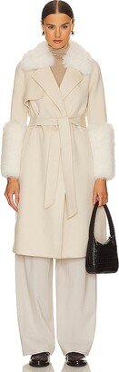 Faux Fur Trim Wool Coat-AA