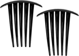 Unique Bargains Small Side Combs Teeth Hair Combs Hair Clip Comb 2 Pcs Black