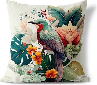 Amrita Sen Designs Amrita Sen Leafy Wings Indoor Outdoor Pillow with Zip