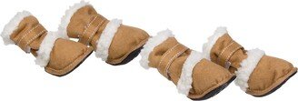 Faux Shearling Duggz 3M Insulated Winter Fashion Dog Shoes Booties - Set of 4 - Large