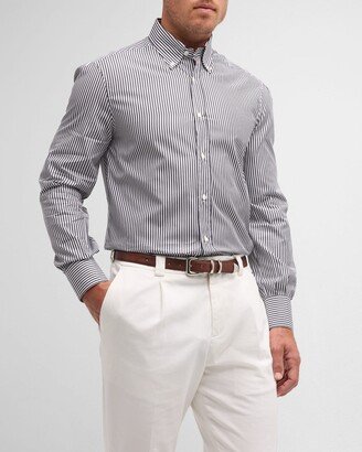 Men's Cotton Stripe Sport Shirt