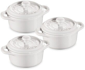 3-Piece Mini Round Cocotte Set