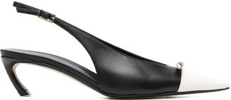 Rita 50mm leather slingback pumps