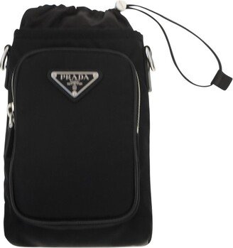 Logo Plaque Zipped Phone Bag