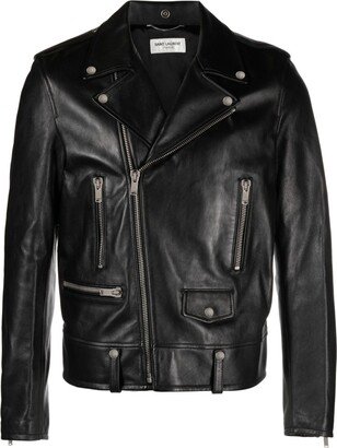 Saint Laurent Pre-Owned pre-owned Off-centre leather jacket