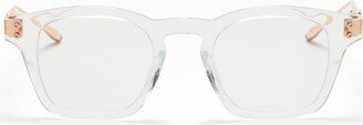 Akoni Wise - Crystal Clear - Brushed White Gold (45) Glasses