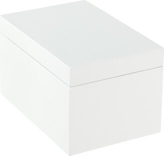 Large Lacquered Rectangular Box White