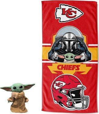 27x54 NFL Kansas City Chiefs Star Wars Hugger with Beach Towel