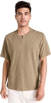 Men's SLUB Split Neck S/S