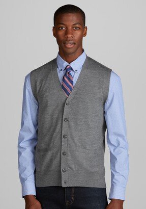 Men's Tailored Fit Merino Wool Sweater Vest