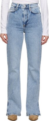 Blue Wide-Leg Jeans-AD