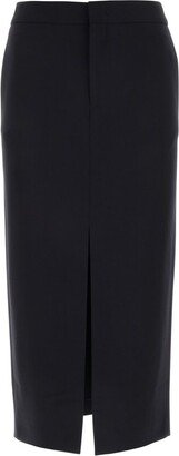 Madelia Front Slit Midi Skirt-AA