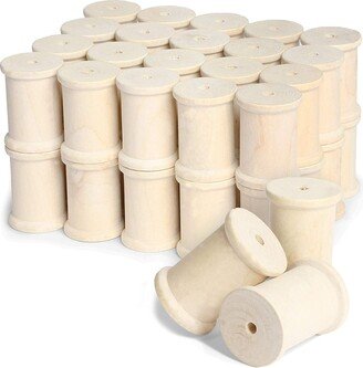 Bright Creations Large Unfinished Wooden Spools for Crafts