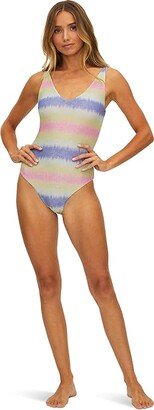 Reese One-Piece (Cotton Candy Ombre Shine) Women's Swimsuits One Piece