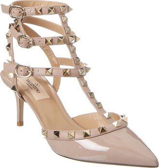 Rockstud Caged 65 Patent Ankle Strap Pump-AH