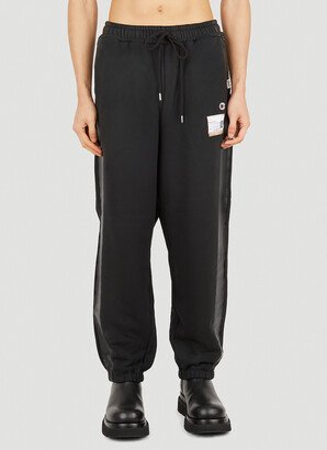 Painted Side Track Pants - Man Track Pants Black Eu - 46