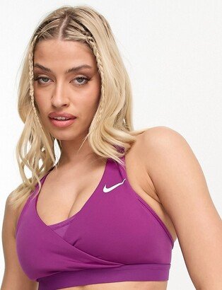 Nike Training One Dri-FIT maternity swoosh bra in purple