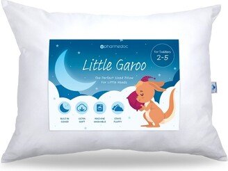 Little Garoo by PharMeDoc Toddler Pillow for Kids 14 x 19 inch - No Pillowcase Needed - Machine Washable - White