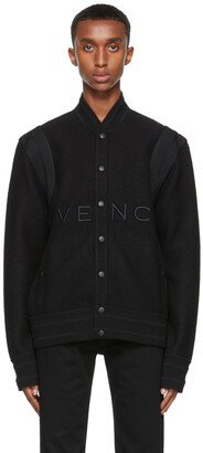 Black Wool Bomber Jacket