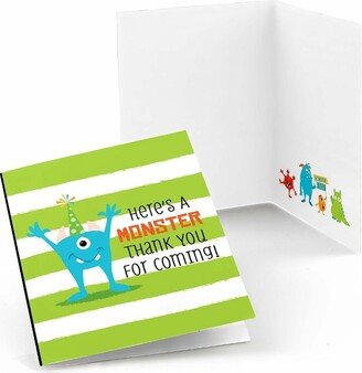 Big Dot of Happiness Monster Bash - Little Monster Birthday Party or Baby Shower Thank You Cards (8 count)