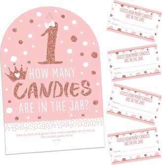 Big Dot Of Happiness 1st Birthday Little Miss Onederful Girl First Birthday Party Candy Guessing Game