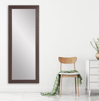 BrandtWorks Modern Farmhouse Dark Brown Floor Mirror