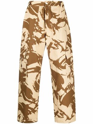 Camouflage-Print Cargo Trousers-AA