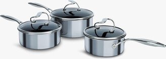 Steel Shield C Series 3 Piece Saucepan Set