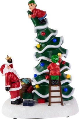 Northlight LED Lighted Animated and Musical Santa's Helpers Christmas Figurine