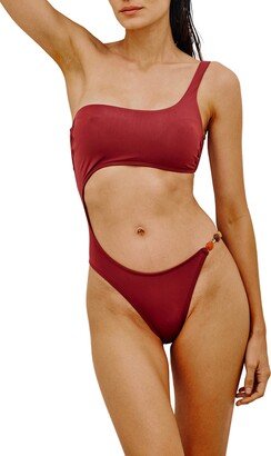 Martha Cutout One-Shoulder One-Piece Swimsuit