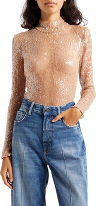 Jessa Sequin Sheer Lace Bodysuit