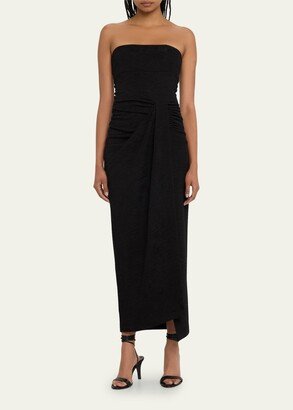 Isidara Gathered Strapless Maxi Dress