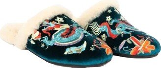 Dragon Slipper In Deep Teal