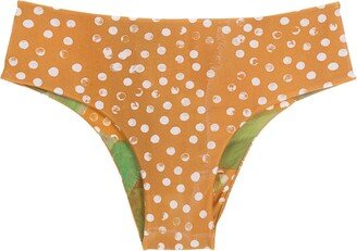 Spot-Print Bikini Bottoms