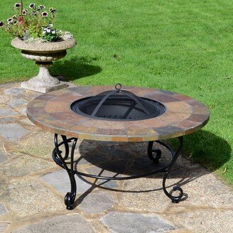 Dunelm Bayfield Coffee Table Firepit 89cm Brown