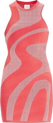 Abstract Jacquard Minidress