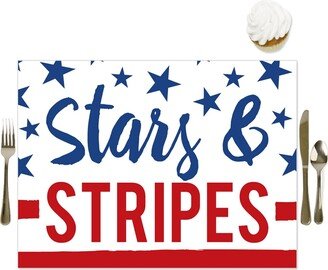 Big Dot Of Happiness Stars & Stripes - Party Table Decorations - Patriotic Party Placemats - 16 Ct