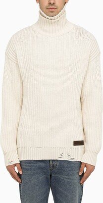 ribbed turtleneck-AA