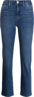 High-Rise Straight-Leg Jeans-AM