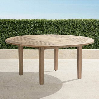 Classic 60 Teak Round Gathering Table in Weathered Finish