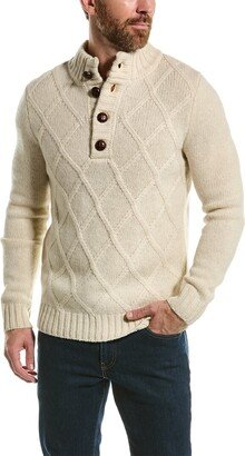 Loft 604 Argyle Wool Mock Neck Sweater-AA