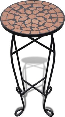Mosaic Side Table Plant Table Terracotta - 11.8