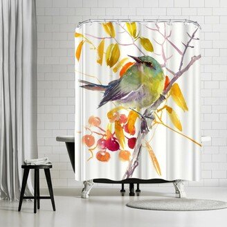 71 x 74 Shower Curtain, Warbler In The Forest by Suren Nersisyan