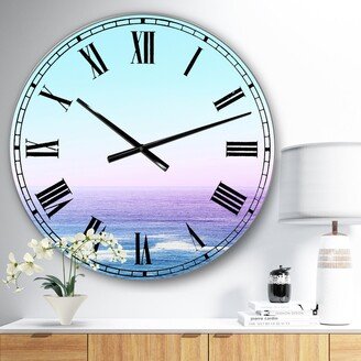 Designart 'Ocean View' Oversized Nautical & Coastal Wall Clock