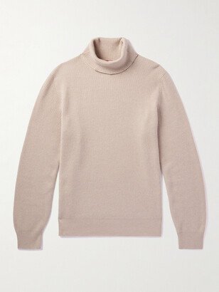 Ribbed Cashmere Rollneck Sweater-AB