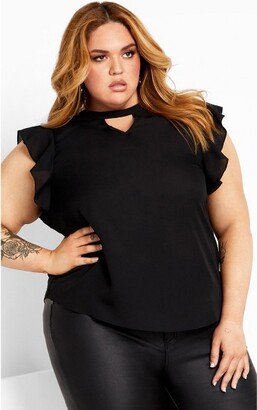 Women's Plus Size Top Annabelle - Black - 12 Plus