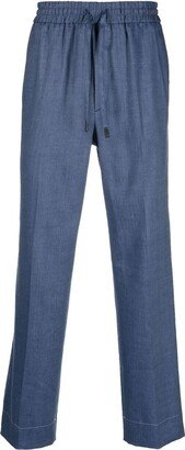 Straight-Leg Linen Trousers-AK