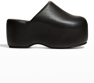 Bubble Vegan Leather Slide Platform Clogs