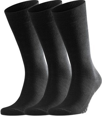 Men's Family 3-Pack Solid Cotton Socks