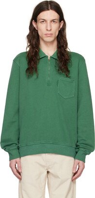 Green Sugden Zip-Up Sweater